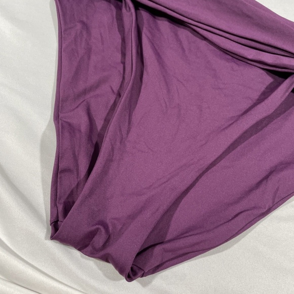 NEW Becca Color Code Crossover High Waist Bikini Bottoms‎ Merlot [ Small ] - Picture 8 of 12